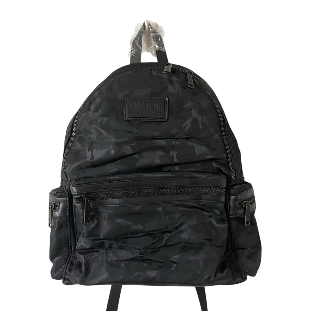 NWT Life Time Black Camouflage Backpack Heavy Duty Everyday Carry OS